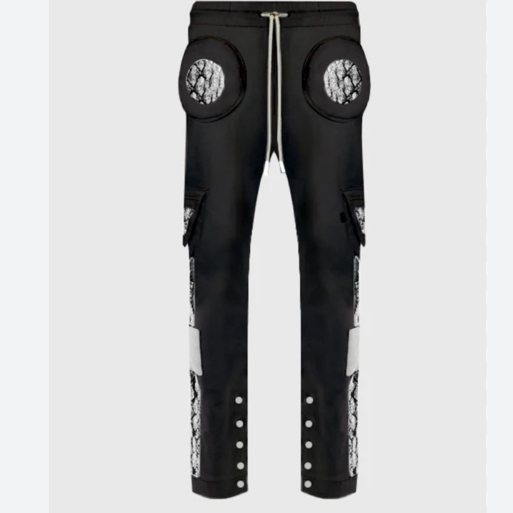 THC Snakes & Shakes cargo pants black size XL unisex